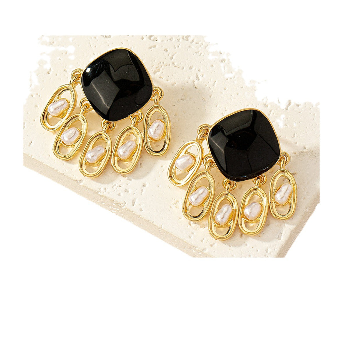 Women's Geometric Enamel Casual Earrings