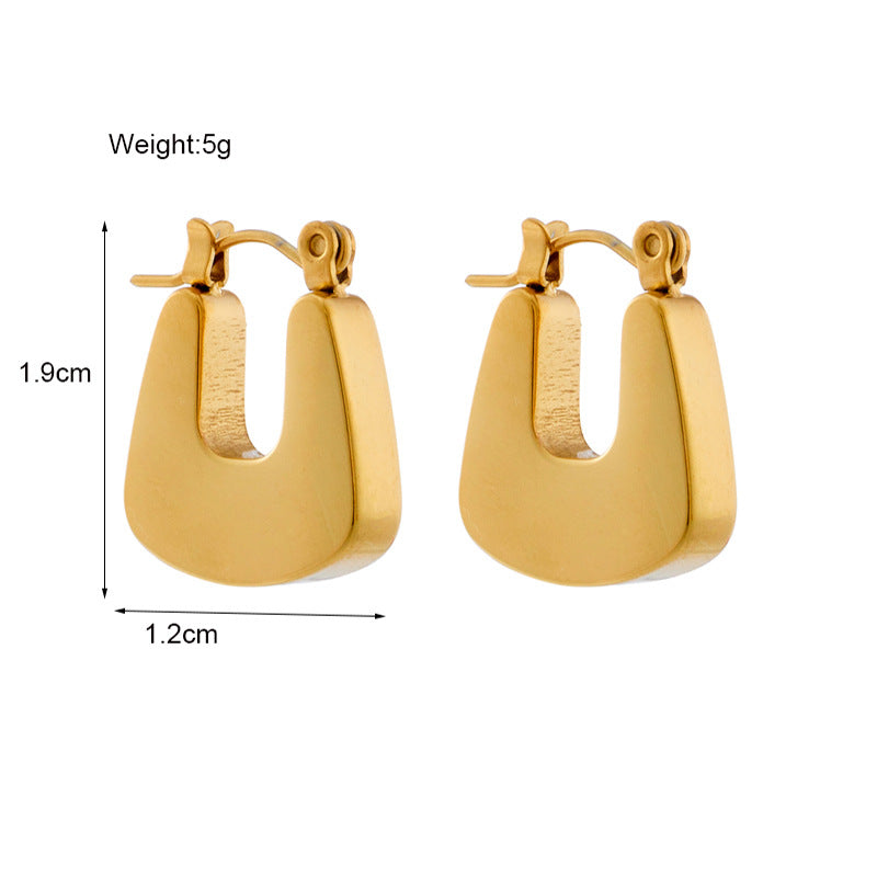 Colorfast Gold Chunky Cabled Earrings