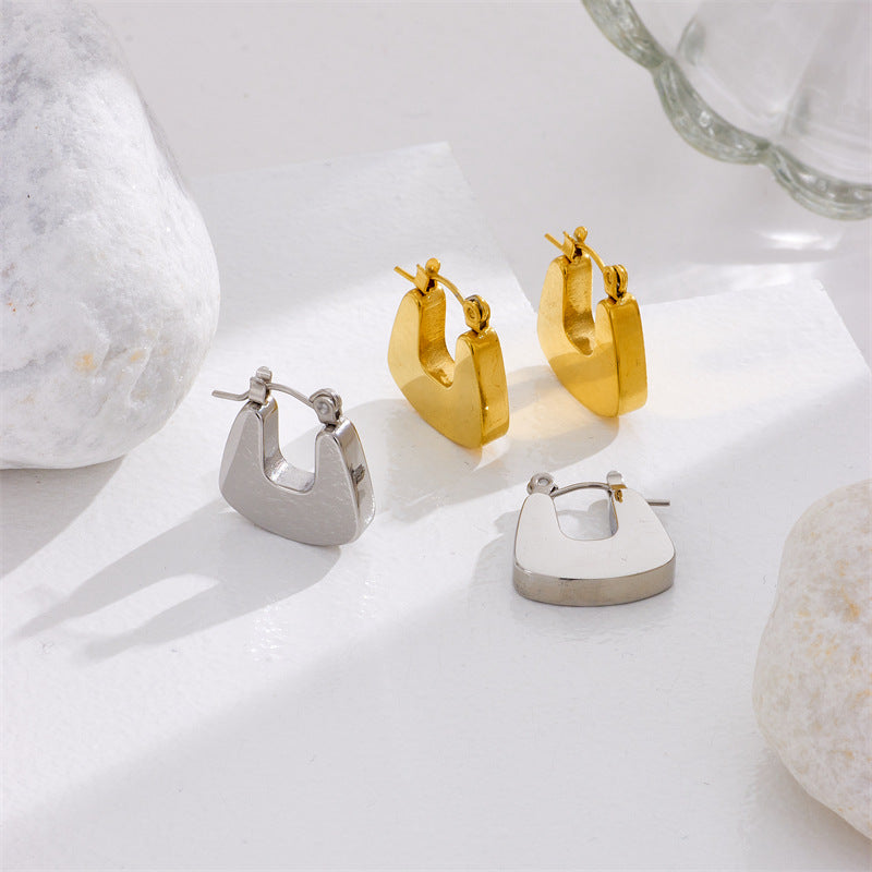Colorfast Gold Chunky Cabled Earrings