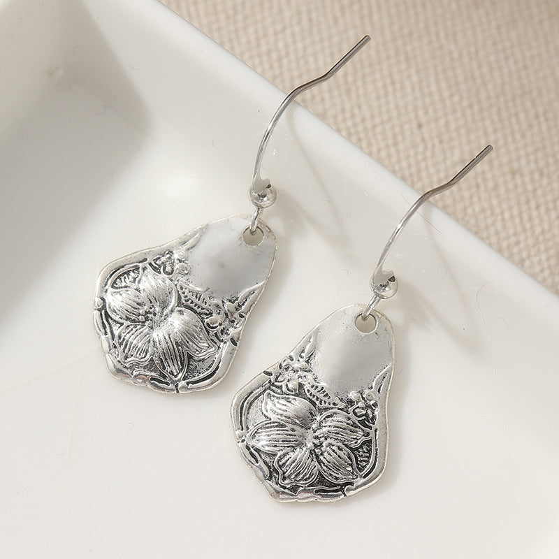 Retro Silver Spoon Earrings
