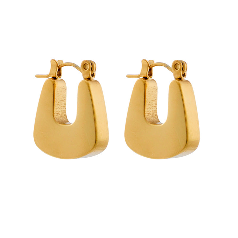 Colorfast Gold Chunky Cabled Earrings
