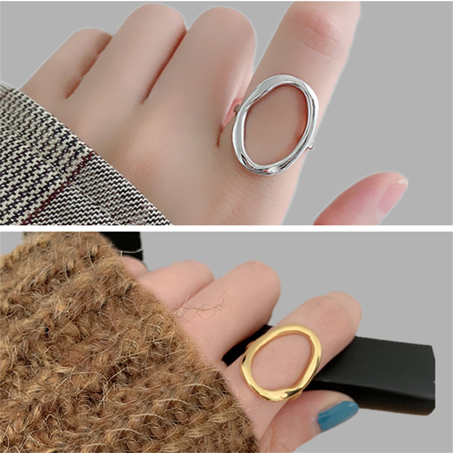 Irregular Hollow Ring Female Simple Creativity