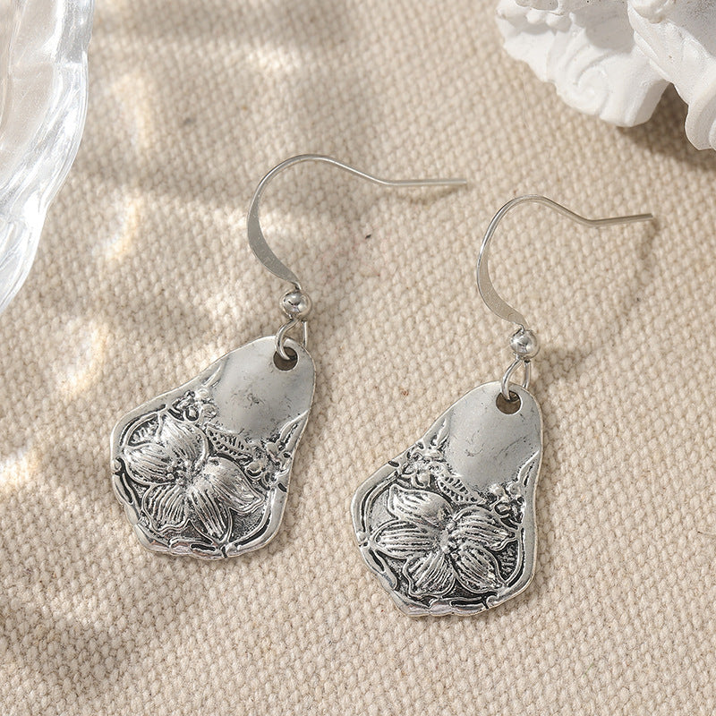 Retro Silver Spoon Earrings