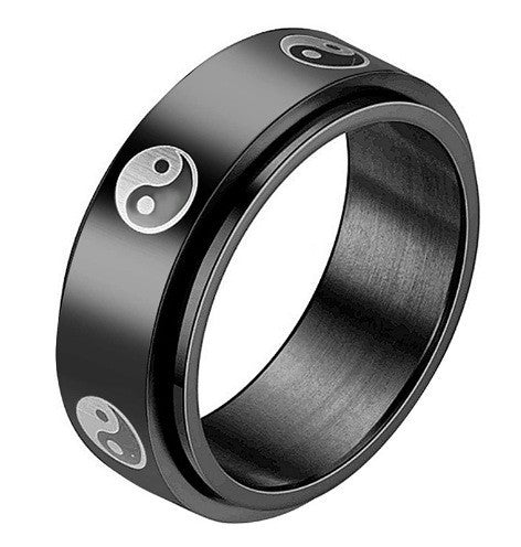 Titanium Steel Rotating Ring For Men