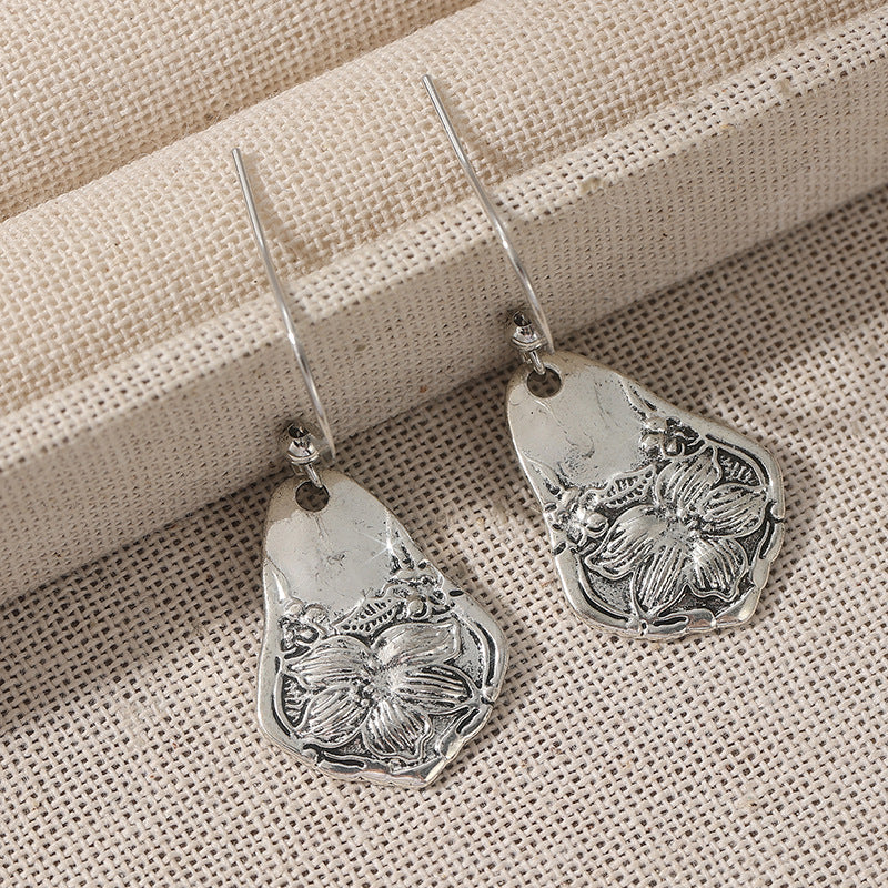 Retro Silver Spoon Earrings