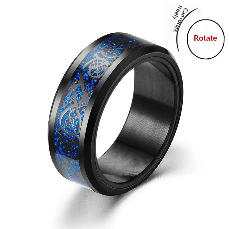 Titanium Steel Rotating Ring For Men