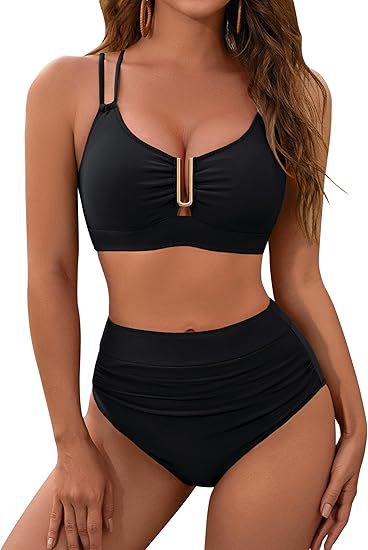 Women's Versatile Tight-Fitting Backless Bandage Swimsuit Set