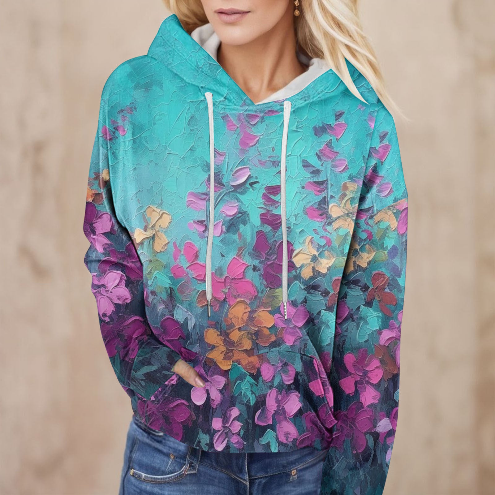 Women's 3D Digital Print Casual Sweatshirt