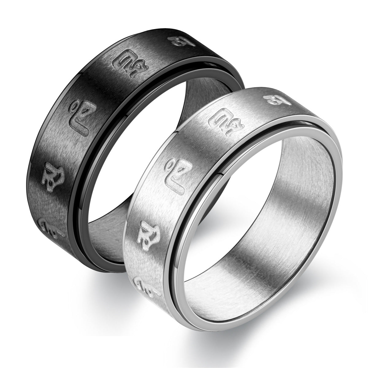 Titanium Steel Rotating Ring For Men
