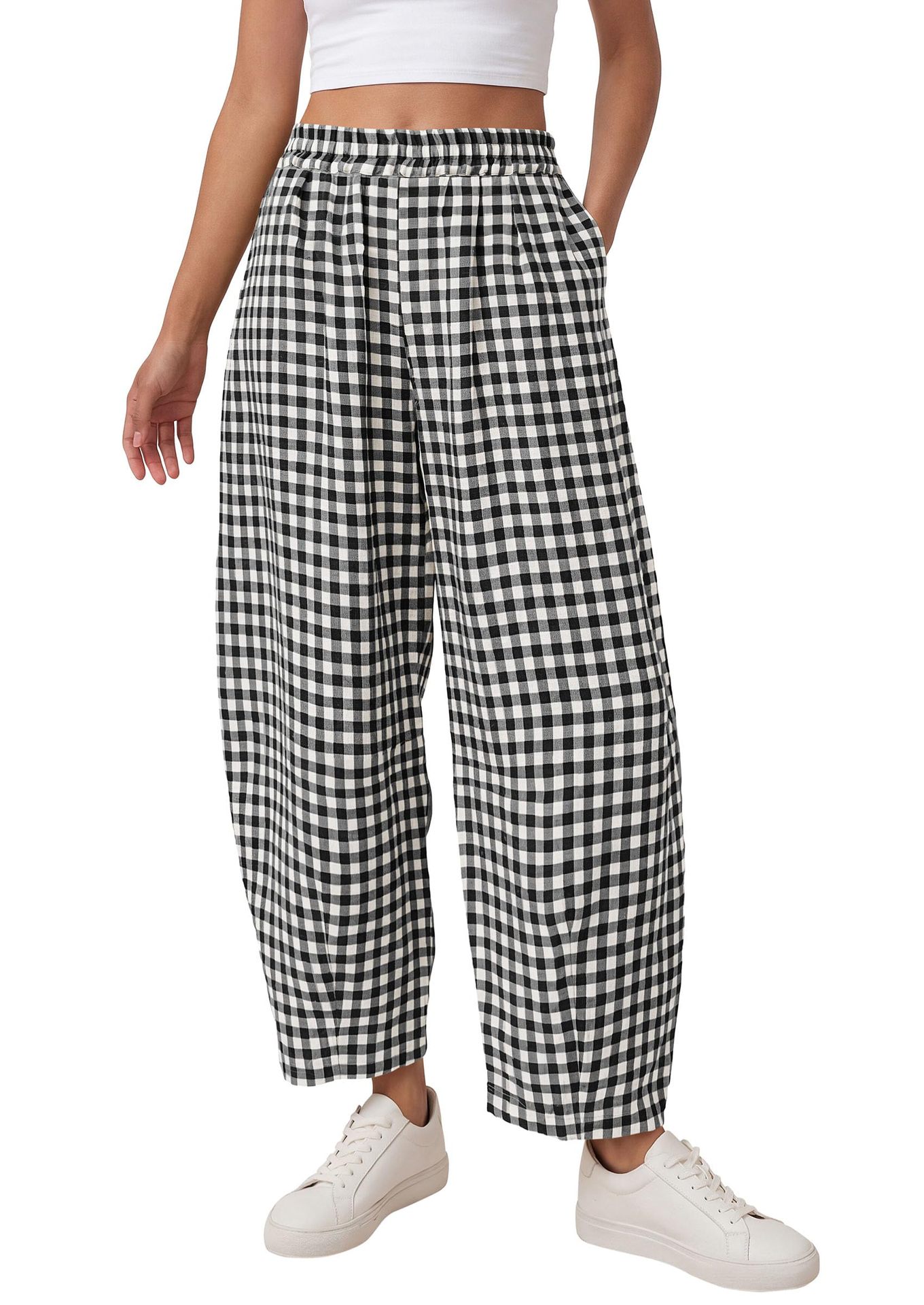 Loose-fitting Casual Cropped Pantsstylish And Versatile