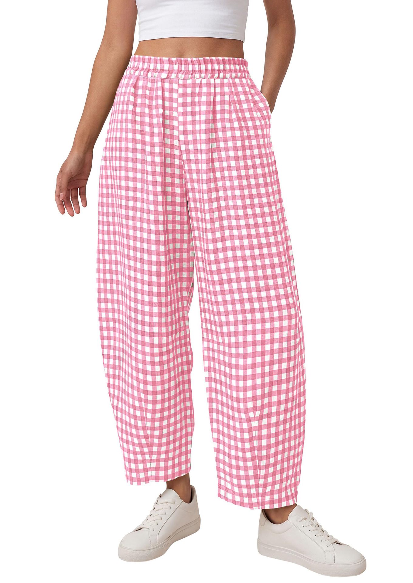 Loose-fitting Casual Cropped Pantsstylish And Versatile