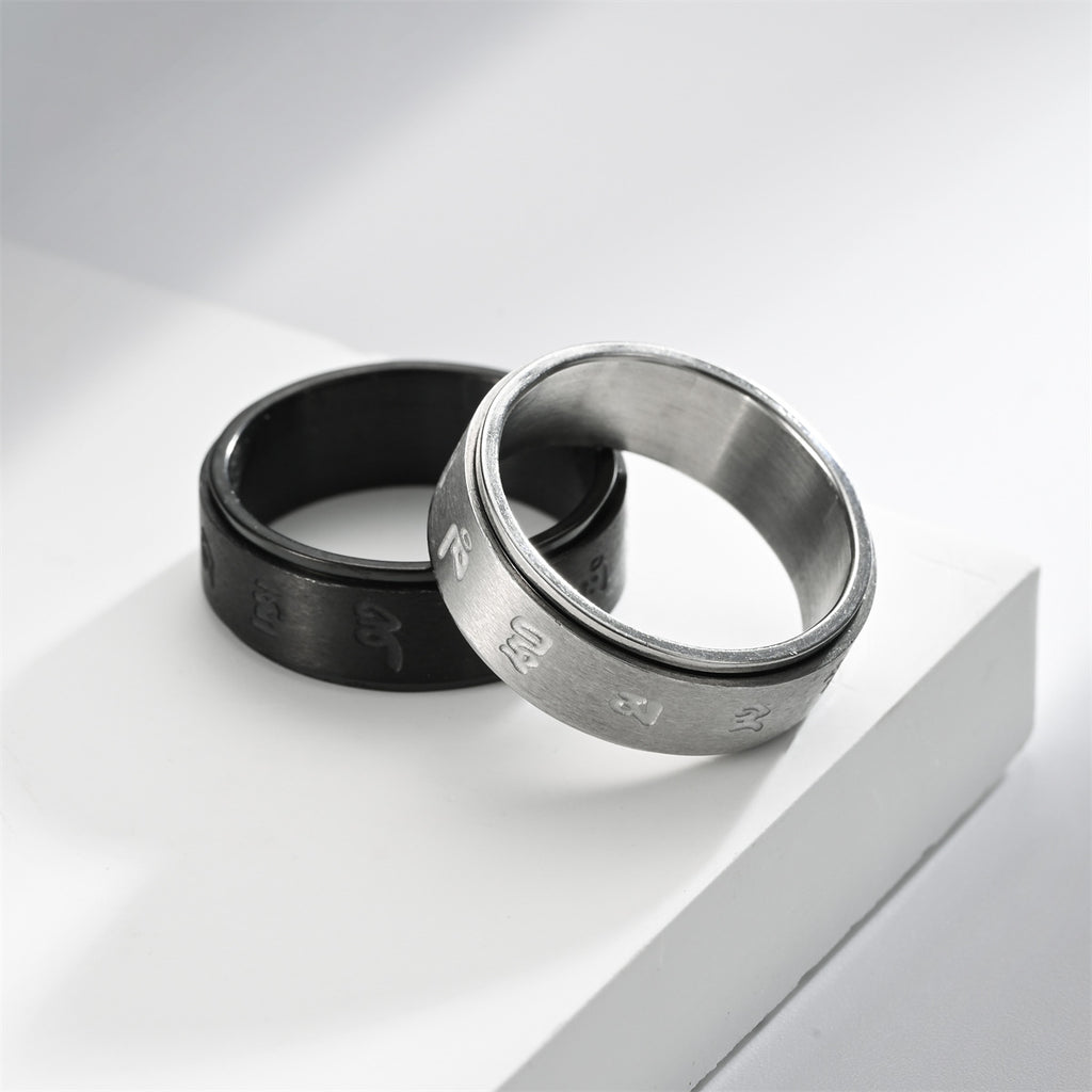 Titanium Steel Rotating Ring For Men