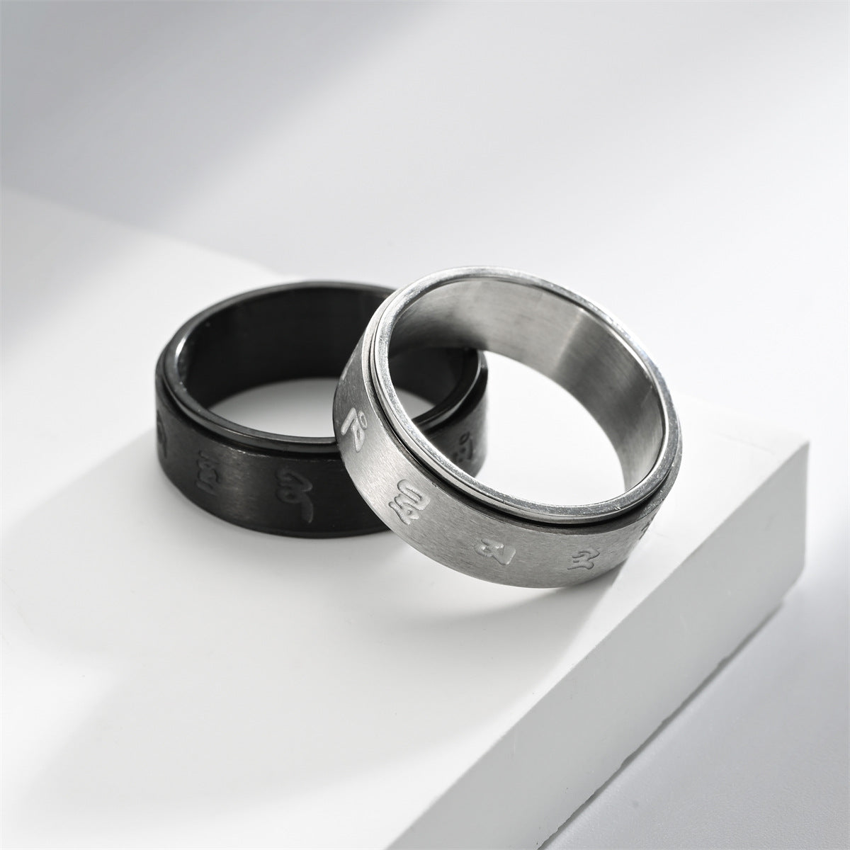 Titanium Steel Rotating Ring For Men