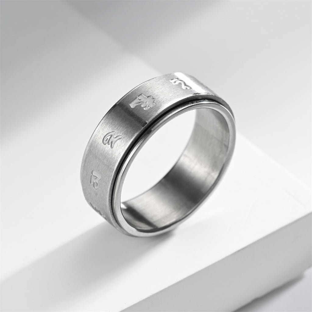 Titanium Steel Rotating Ring For Men