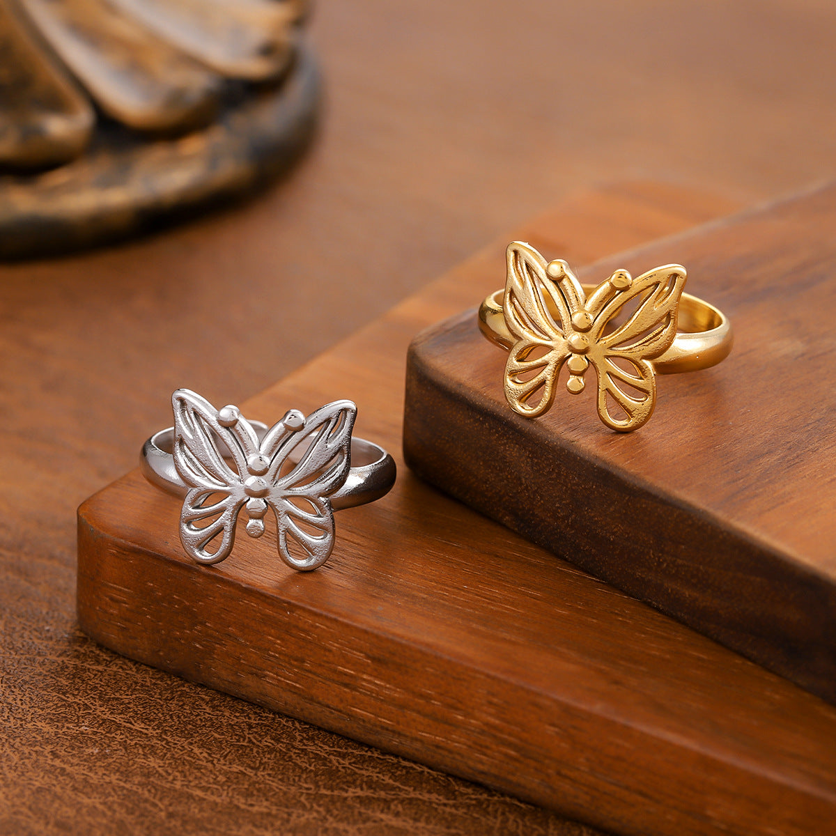 Elegant Butterfly All-Match Niche Open Ring For Women