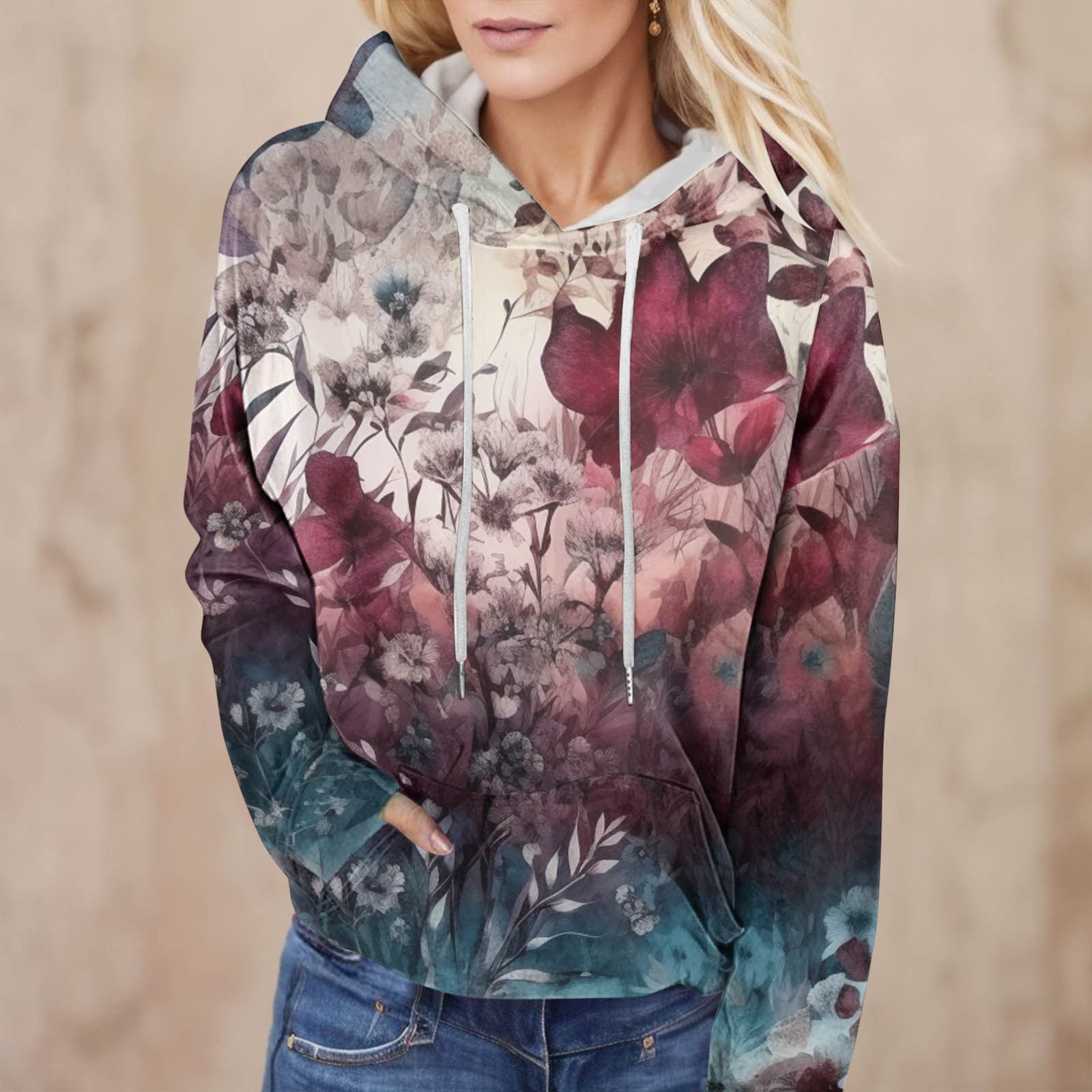 Women's 3D Digital Print Casual Sweatshirt
