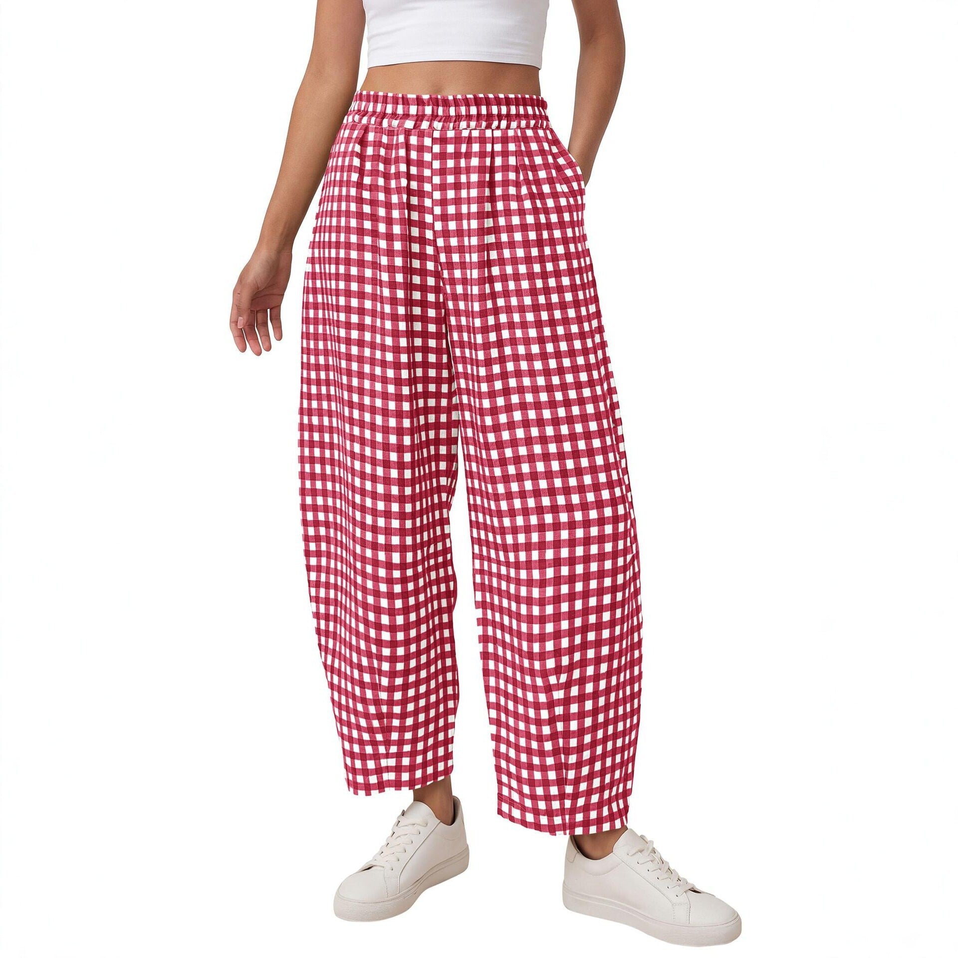 Loose-fitting Casual Cropped Pantsstylish And Versatile