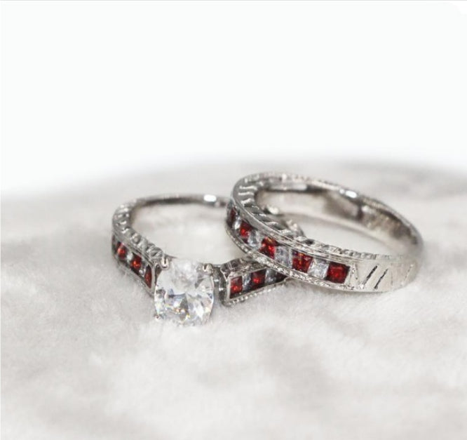 Ruby Women's Diamond Ring