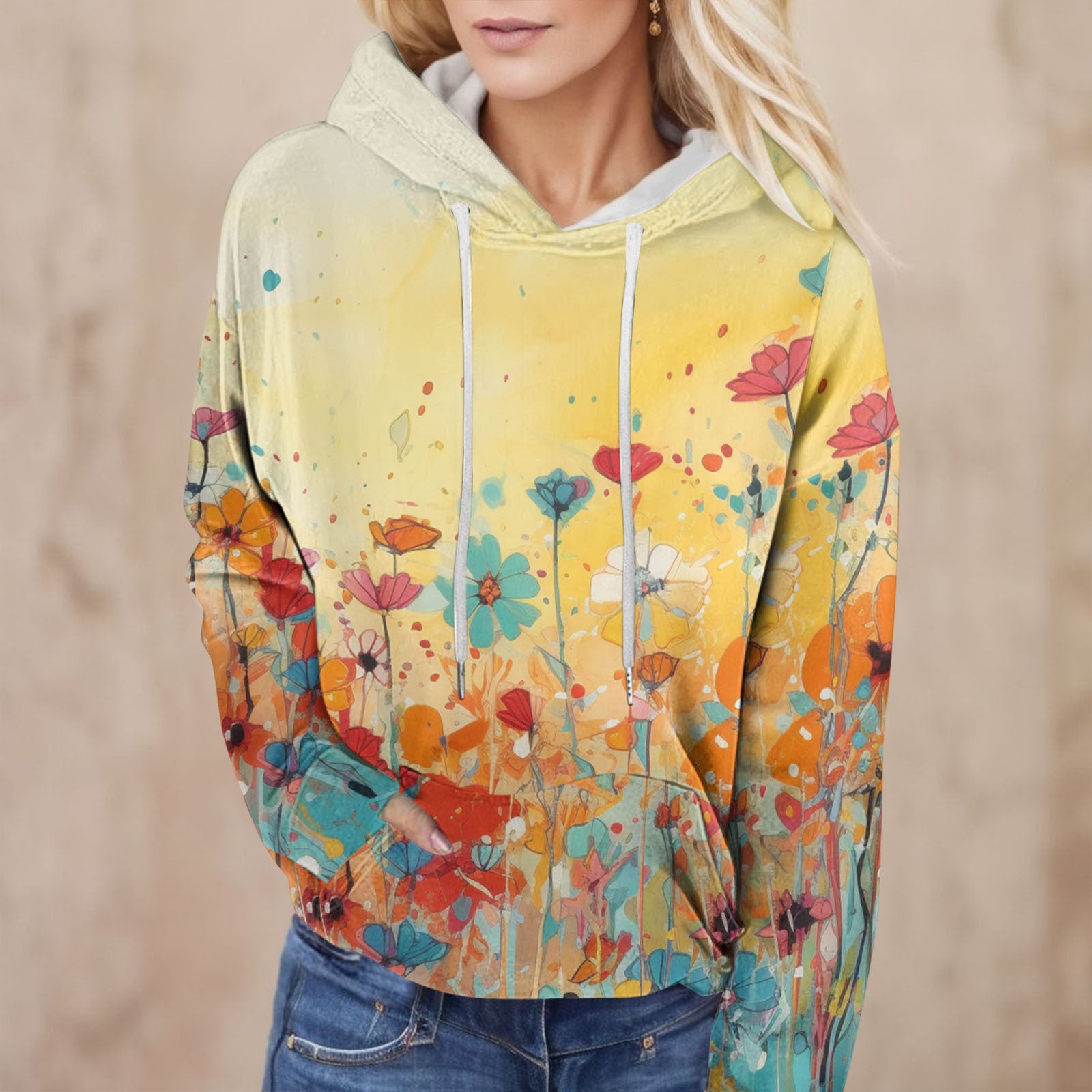 Women's 3D Digital Print Casual Sweatshirt
