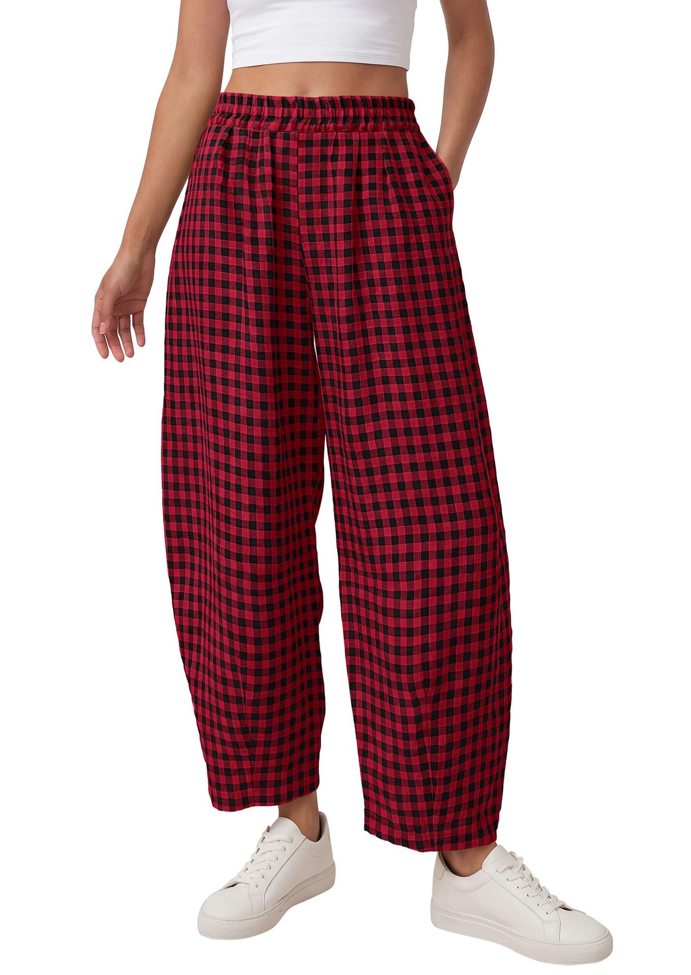 Loose-fitting Casual Cropped Pantsstylish And Versatile
