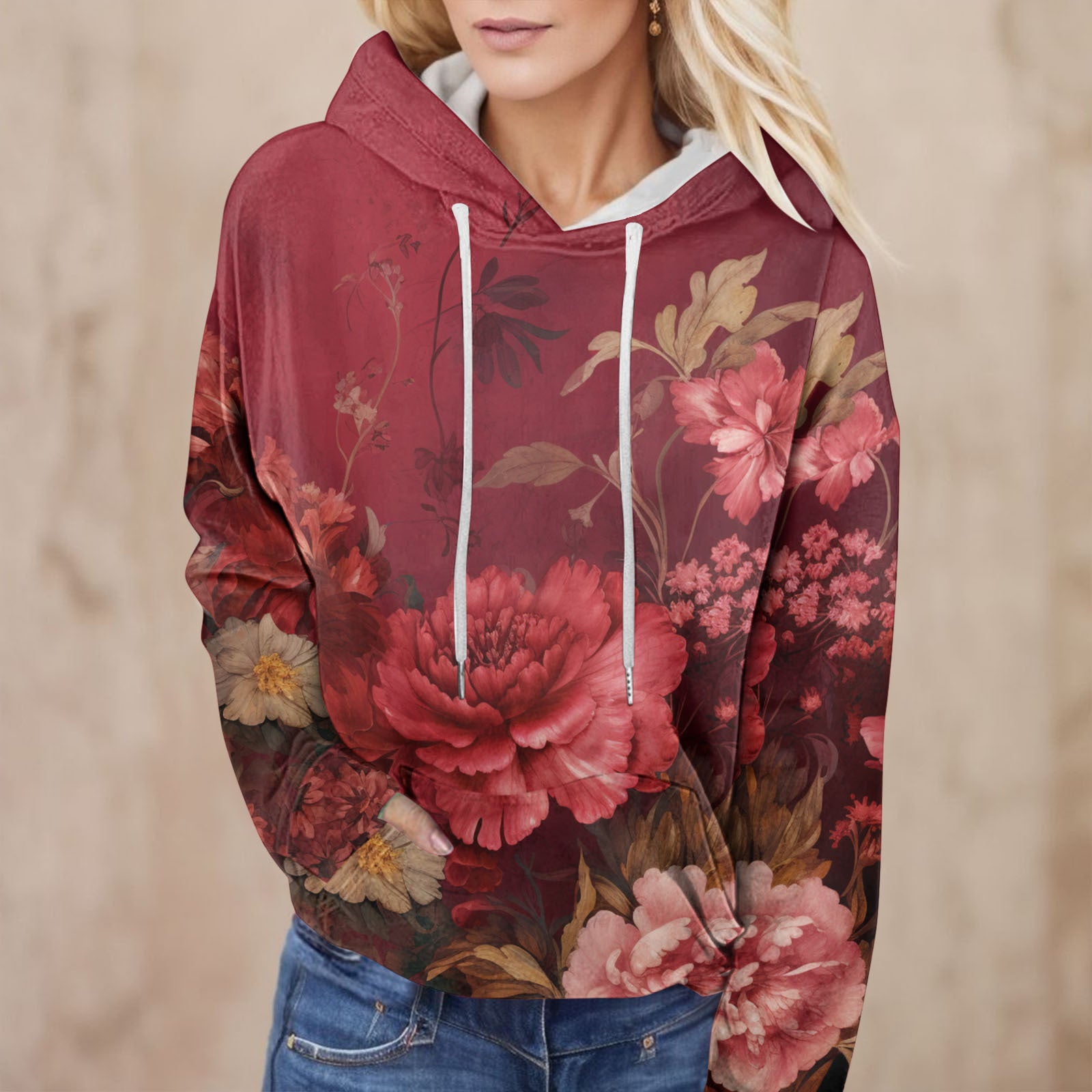 Women's 3D Digital Print Casual Sweatshirt