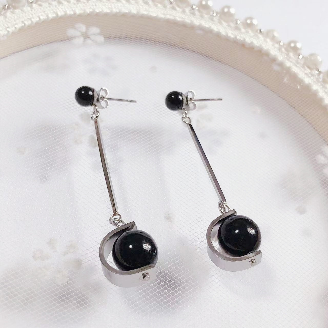 Fashionable Special Offer Simple Trendy All-Match Titanium Steel Earrings
