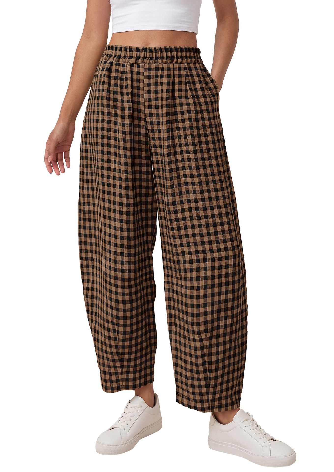 Loose-fitting Casual Cropped Pantsstylish And Versatile