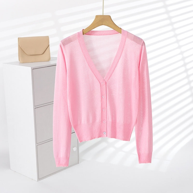 Ice Silk Sun-Protective Knitted Cardigan For Women