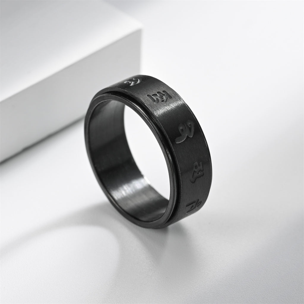Titanium Steel Rotating Ring For Men