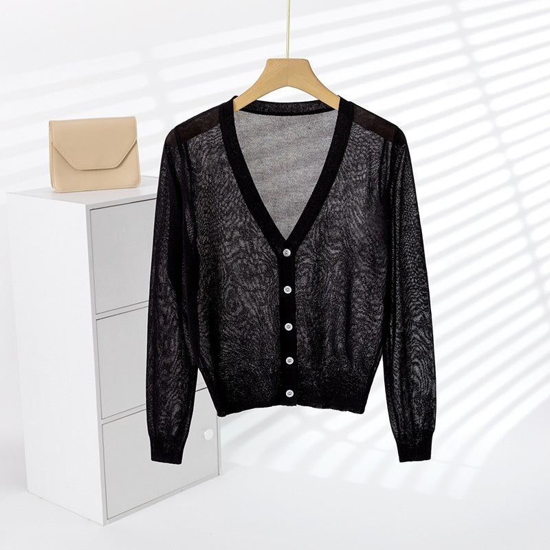 Ice Silk Sun-Protective Knitted Cardigan For Women