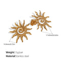 Minimalist Stainless Steel Sunflower Earrings