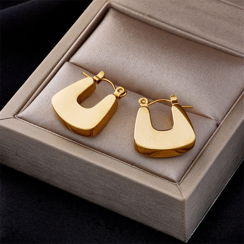 Colorfast Gold Chunky Cabled Earrings