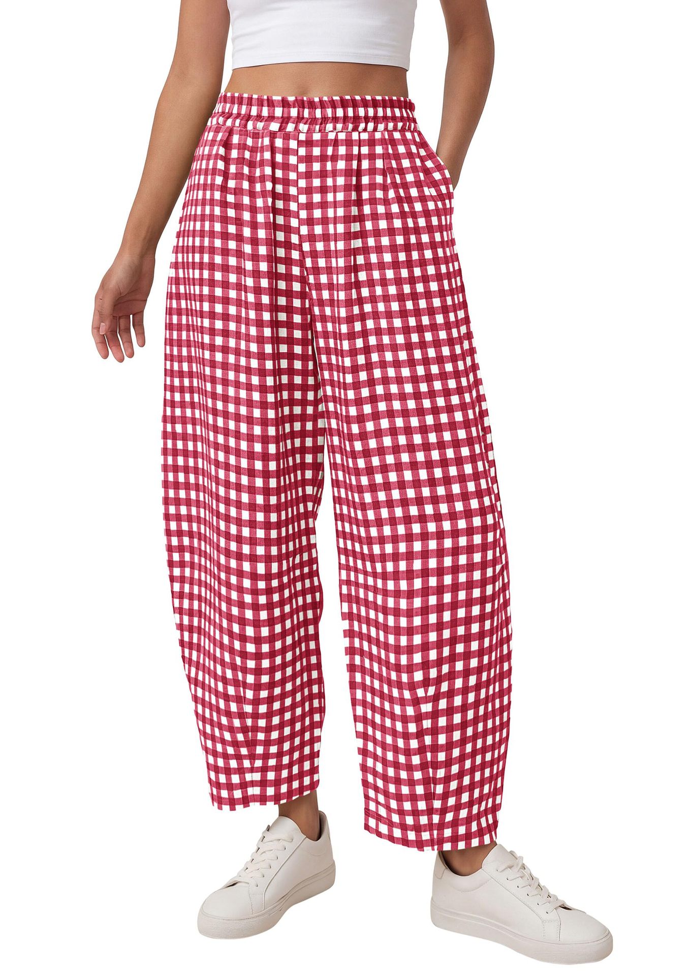 Loose-fitting Casual Cropped Pantsstylish And Versatile