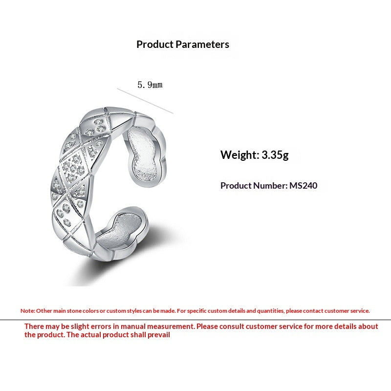 Korean-style Minimalist Niche Pure Copper Gold-plated Ring For Women