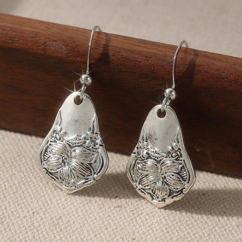 Retro Silver Spoon Earrings